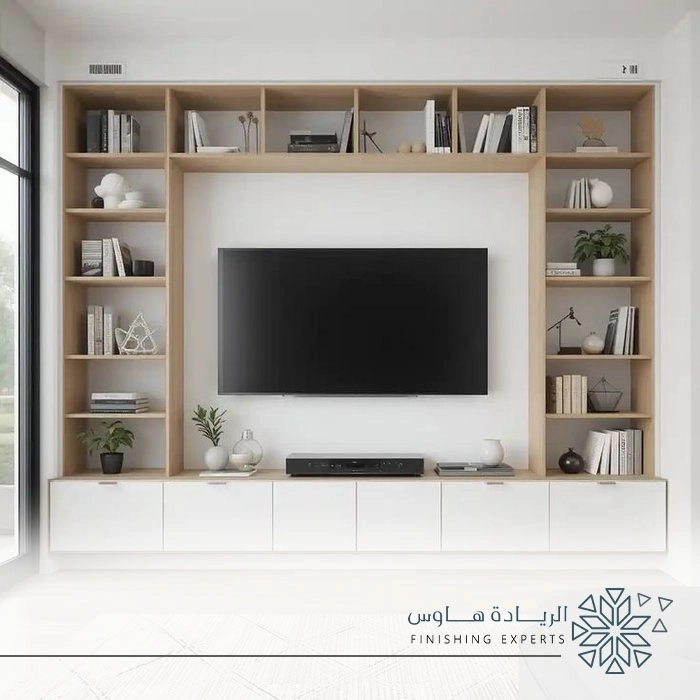 مكتبة تلفزيون حديثة في الرياض