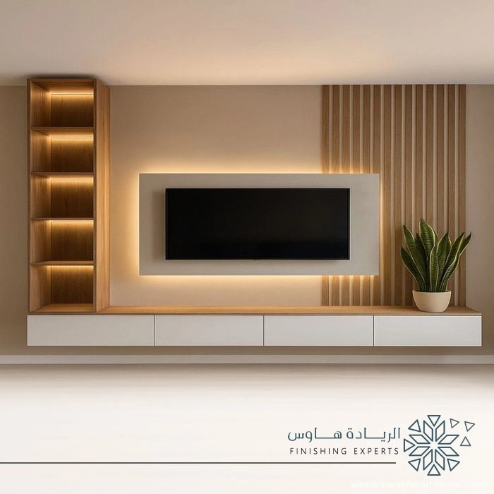 احدث مكتبات خشب مع بديل الشيبورد في الرياض