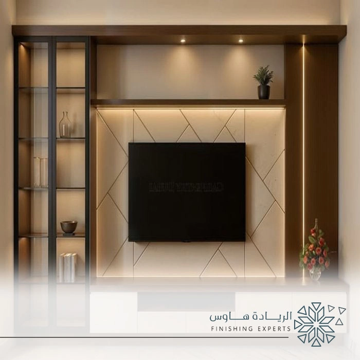 دمج مكتبة التلفزيون مع بديل الرخام في الرياض