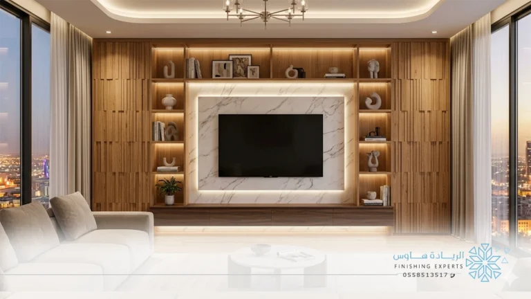 تركيب مكتبات تلفزيون خشب الرياض